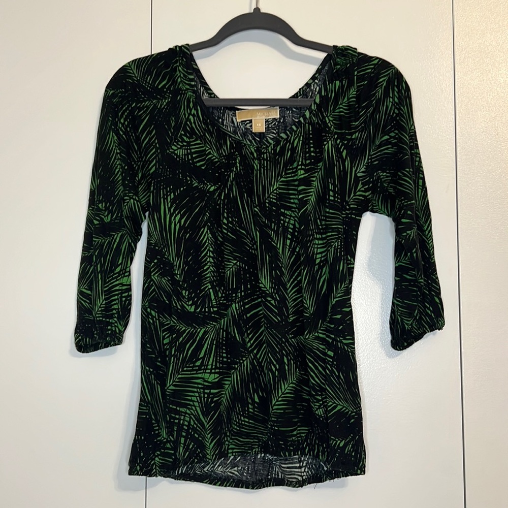 Micheal Kors tropical quarter sleeve top